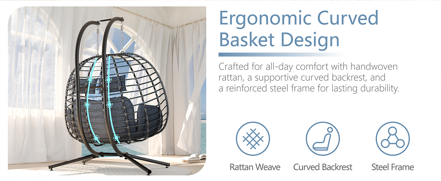 Scaun hamac tip ou suspendat – imagine detaliu 2